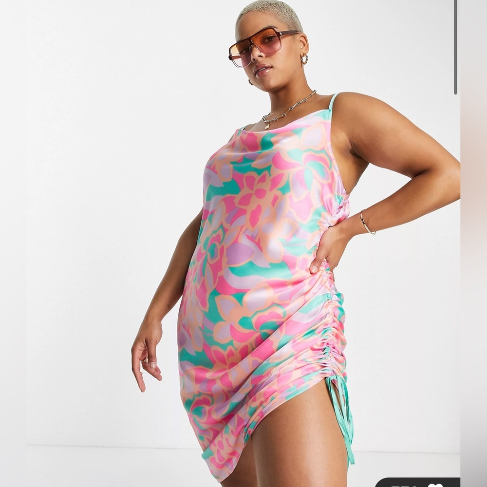 ASOS Ruched Slip Dress (NWT)
